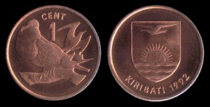 1 cent 1992 kiribati
