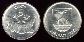 5 cents 1979 kiribati