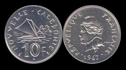 10 francs 1967 nouvelle calednonie