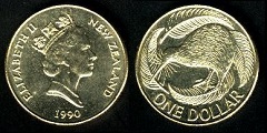 1 Dollar 1990 Nouvelle Zélande