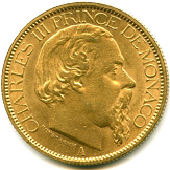 Les pièces de monnaie sous Charles III Prince de Monaco