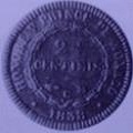 2 centimes et demi 1838 Honoré V Prince de Monaco