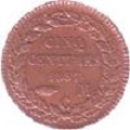 cinq centimes 1838 honoré V 