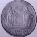 5 francs 1837 Honoré V Prince de Monaco