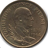 10 francs Monaco 1989 fondation Prince Pierre