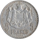 5 francs 1945 Monaco Louis II