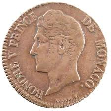 5 centimes 1838 monaco grosse tête