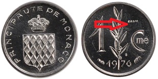 1 centime de franc 1976 Monaco