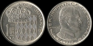 1 franc 1982 monaco
