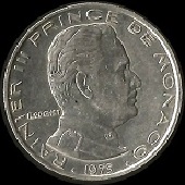 pièce de monnaie Rainier III Prince de Monaco