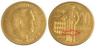 20 centimes 1962 essai Monaco