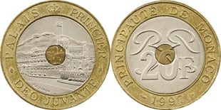 20 francs Monaco 1997