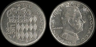 demi-franc 1978 Monaco Rainier III