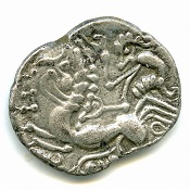 Monnaie gauloise AULERQUES-DIABLINTES-STATERE CHEVAL-A-GAUCHE